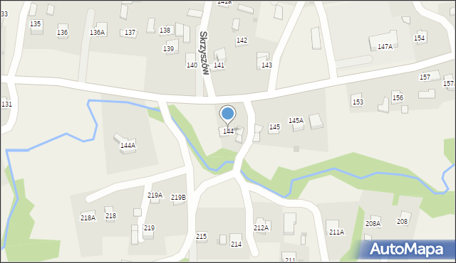 Skrzyszów, Skrzyszów, 144, mapa Skrzyszów