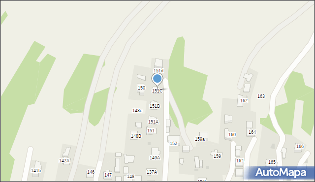 Skrzyszów, Skrzyszów, 151C, mapa Skrzyszów