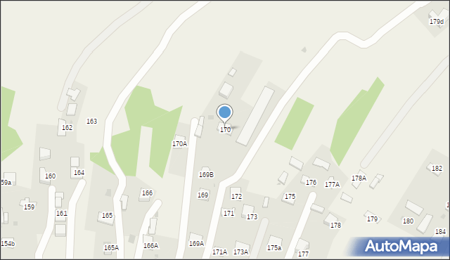 Skrzyszów, Skrzyszów, 170, mapa Skrzyszów