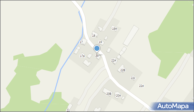 Skrzyszów, Skrzyszów, 20, mapa Skrzyszów