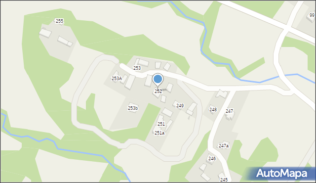 Skrzyszów, Skrzyszów, 252, mapa Skrzyszów