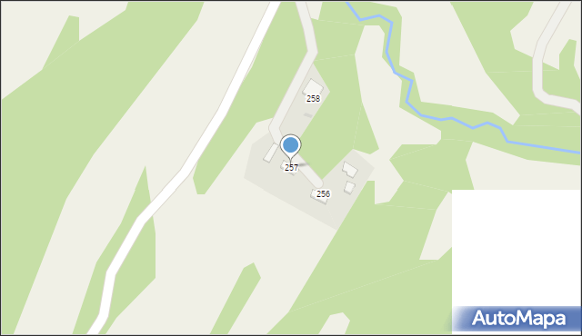 Skrzyszów, Skrzyszów, 257, mapa Skrzyszów