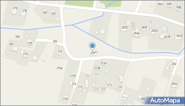 Skrzyszów, Skrzyszów, 275, mapa Skrzyszów