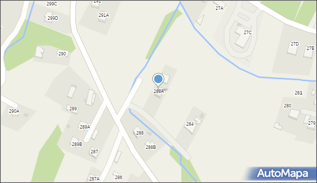 Skrzyszów, Skrzyszów, 288A, mapa Skrzyszów