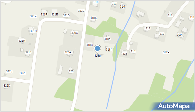 Skrzyszów, Skrzyszów, 318g, mapa Skrzyszów