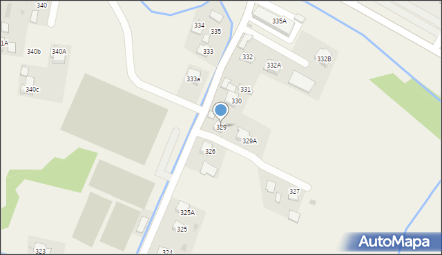 Skrzyszów, Skrzyszów, 329, mapa Skrzyszów