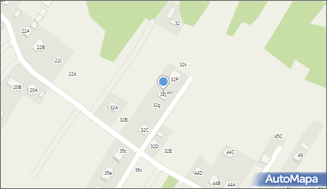 Skrzyszów, Skrzyszów, 32j, mapa Skrzyszów