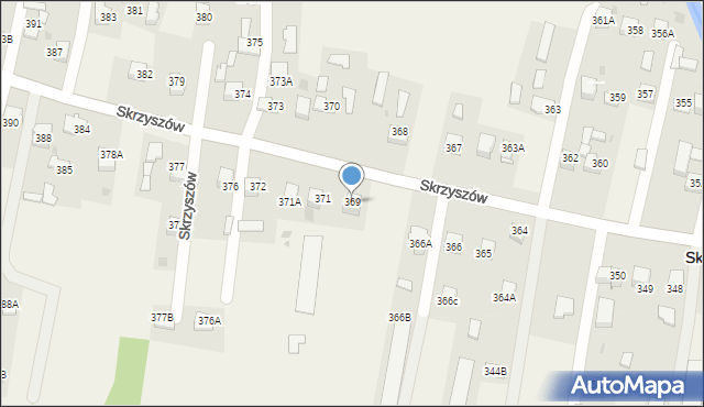 Skrzyszów, Skrzyszów, 369, mapa Skrzyszów