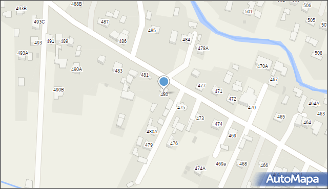 Skrzyszów, Skrzyszów, 480, mapa Skrzyszów