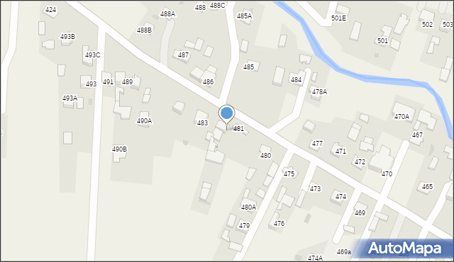 Skrzyszów, Skrzyszów, 482, mapa Skrzyszów