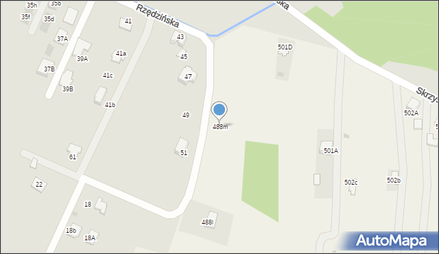 Skrzyszów, Skrzyszów, 488m, mapa Skrzyszów