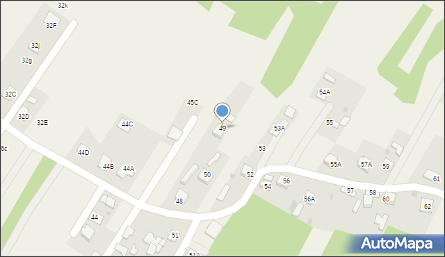 Skrzyszów, Skrzyszów, 49, mapa Skrzyszów