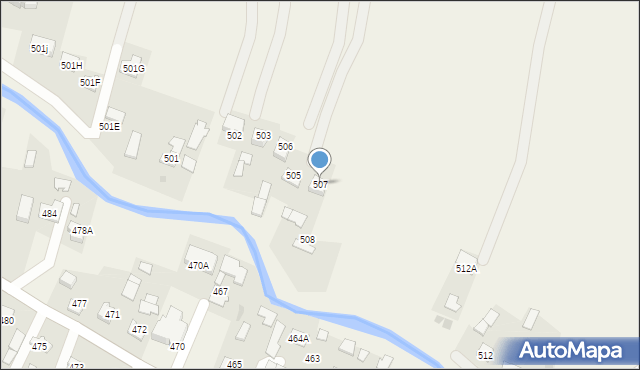 Skrzyszów, Skrzyszów, 507, mapa Skrzyszów