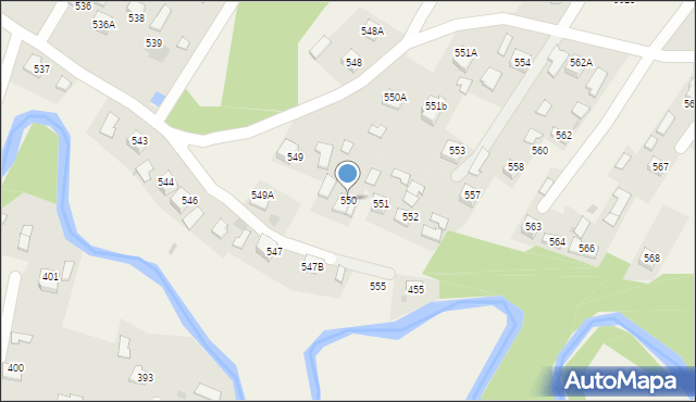 Skrzyszów, Skrzyszów, 550, mapa Skrzyszów