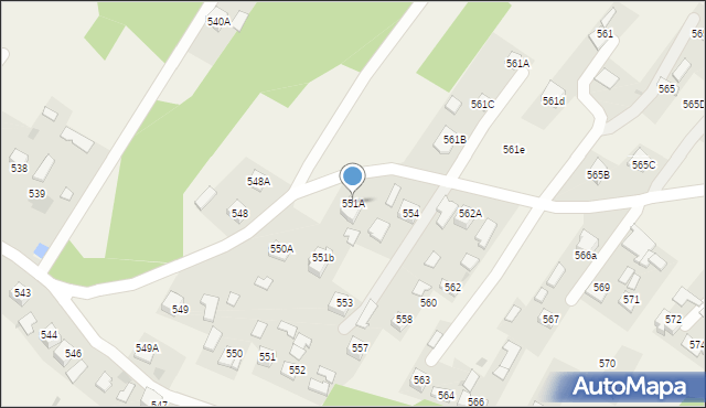 Skrzyszów, Skrzyszów, 551A, mapa Skrzyszów