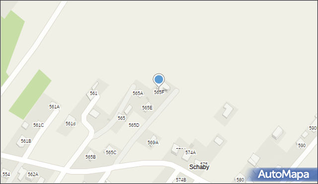 Skrzyszów, Skrzyszów, 565F, mapa Skrzyszów