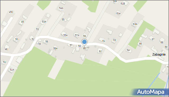 Skrzyszów, Skrzyszów, 60, mapa Skrzyszów