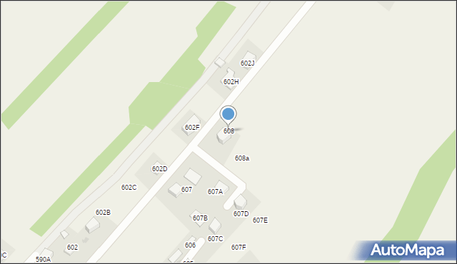 Skrzyszów, Skrzyszów, 608, mapa Skrzyszów