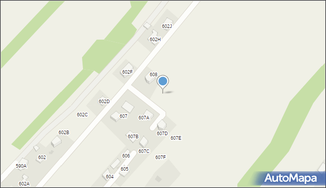 Skrzyszów, Skrzyszów, 608a, mapa Skrzyszów