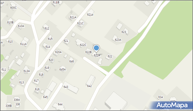 Skrzyszów, Skrzyszów, 622A, mapa Skrzyszów