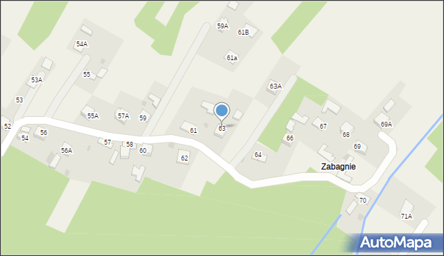 Skrzyszów, Skrzyszów, 63, mapa Skrzyszów