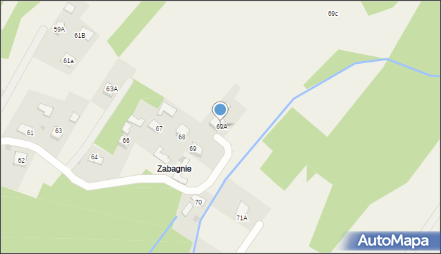 Skrzyszów, Skrzyszów, 69A, mapa Skrzyszów