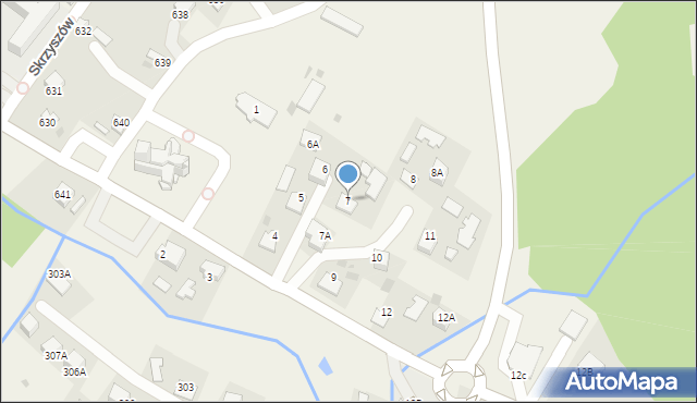 Skrzyszów, Skrzyszów, 7, mapa Skrzyszów
