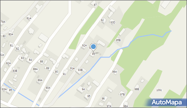 Skrzyszów, Skrzyszów, 93, mapa Skrzyszów
