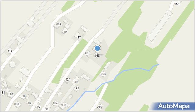 Skrzyszów, Skrzyszów, 93D, mapa Skrzyszów