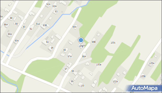 Skrzyszów, Skrzyszów, 97B, mapa Skrzyszów