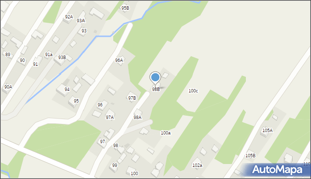 Skrzyszów, Skrzyszów, 98B, mapa Skrzyszów