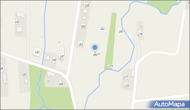 Skrzyszów, Skrzyszów, 181, mapa Skrzyszów