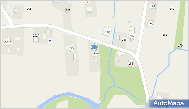 Skrzyszów, Skrzyszów, 192, mapa Skrzyszów