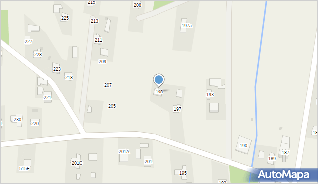 Skrzyszów, Skrzyszów, 198, mapa Skrzyszów