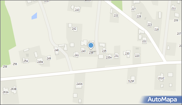 Skrzyszów, Skrzyszów, 236, mapa Skrzyszów