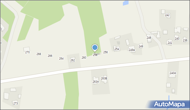 Skrzyszów, Skrzyszów, 258, mapa Skrzyszów