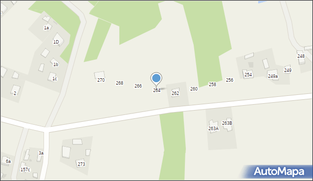 Skrzyszów, Skrzyszów, 264, mapa Skrzyszów