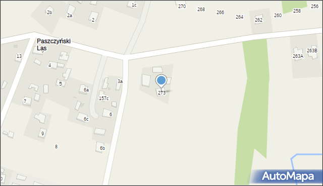 Skrzyszów, Skrzyszów, 273, mapa Skrzyszów