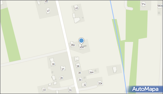 Skrzyszów, Skrzyszów, 43A, mapa Skrzyszów