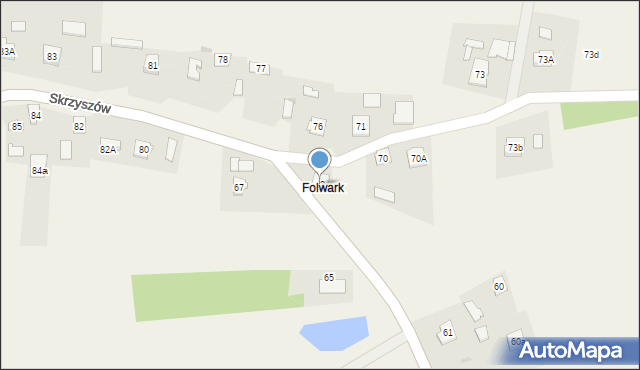 Skrzyszów, Skrzyszów, 68, mapa Skrzyszów