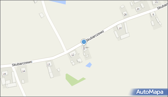Skubarczewo, Skubarczewo, 11, mapa Skubarczewo