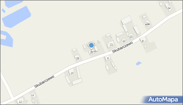 Skubarczewo, Skubarczewo, 20, mapa Skubarczewo