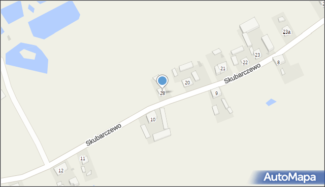 Skubarczewo, Skubarczewo, 28, mapa Skubarczewo