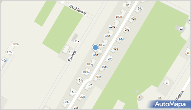 Skubianka, Skubianka, 100f, mapa Skubianka