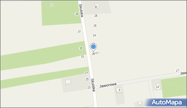 Skuły, Skulska, 20, mapa Skuły