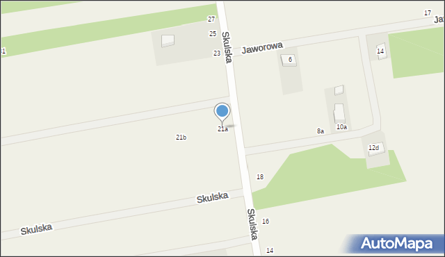 Skuły, Skulska, 21a, mapa Skuły