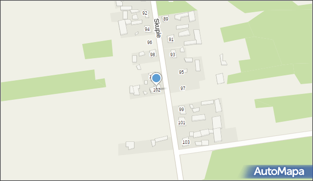 Skupie, Skupie, 102, mapa Skupie