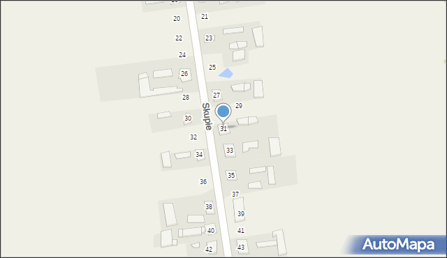 Skupie, Skupie, 31, mapa Skupie