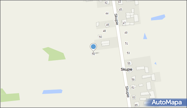 Skupie, Skupie, 52, mapa Skupie