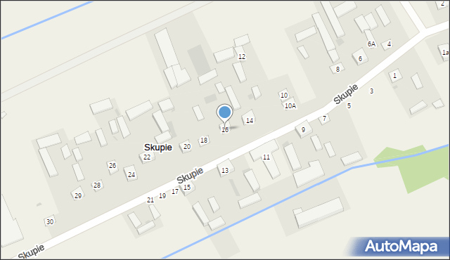 Skupie, Skupie, 16, mapa Skupie